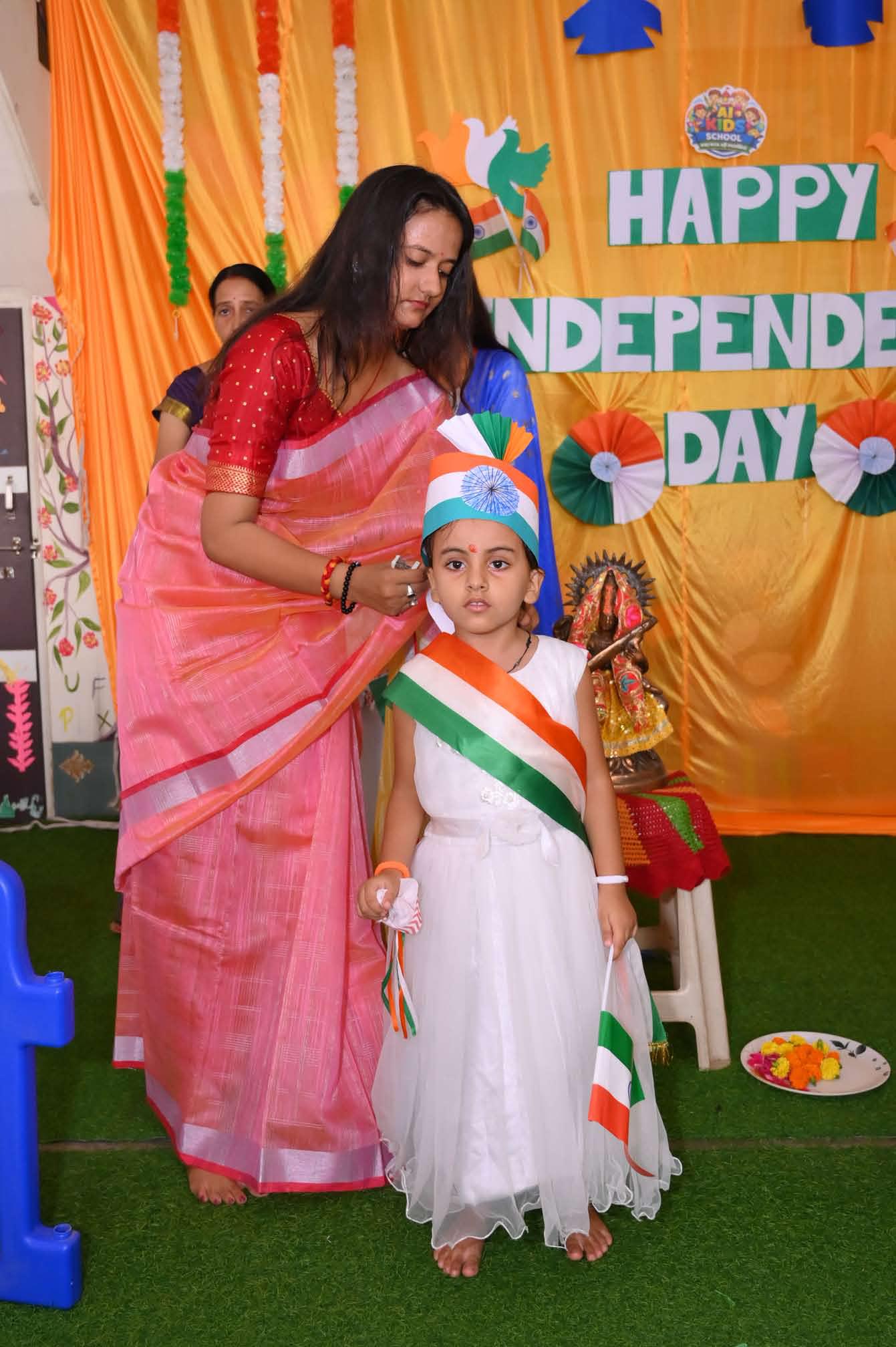 A teacher with a young performer