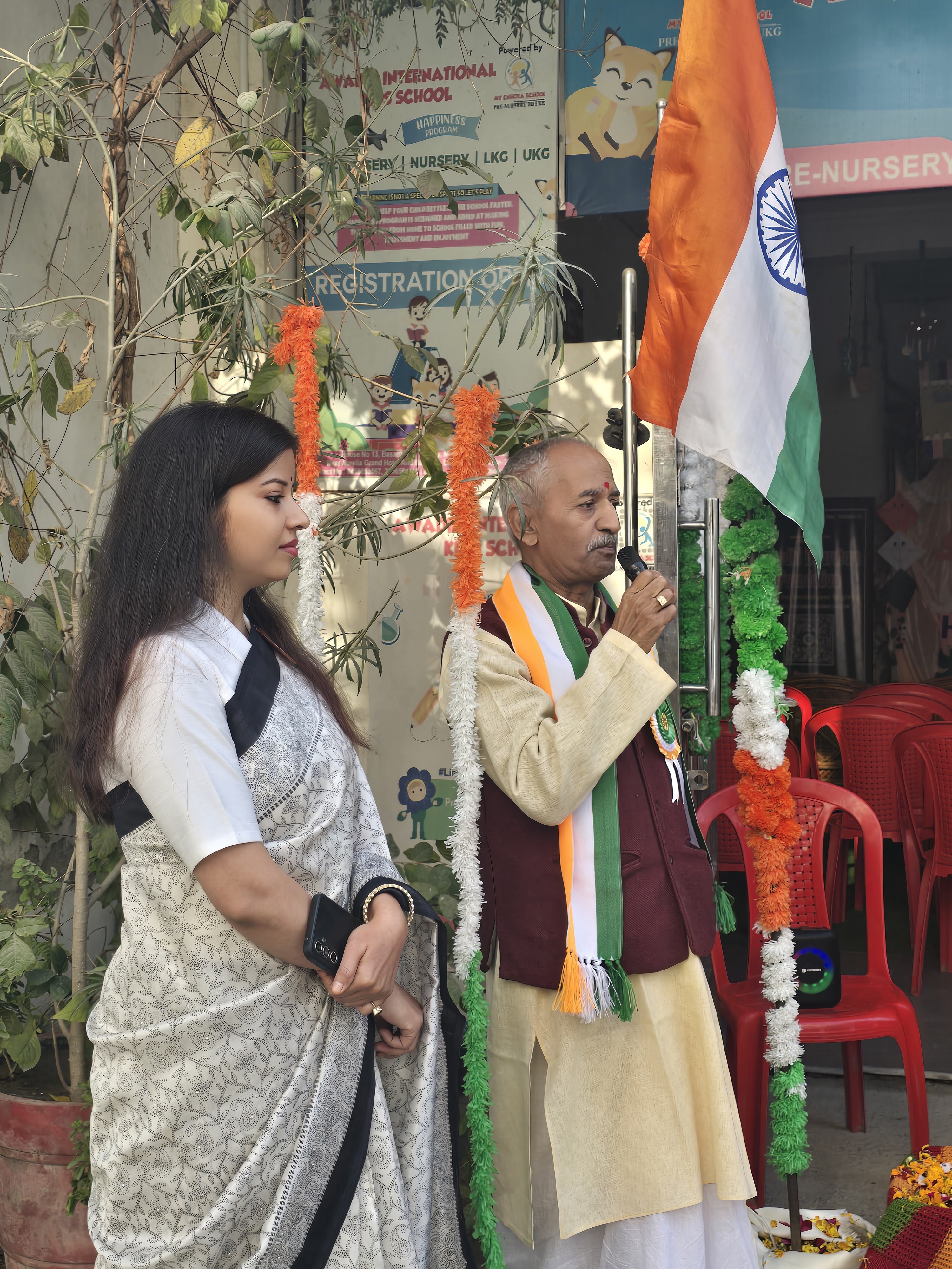 Flag hoisting with our chief guest
