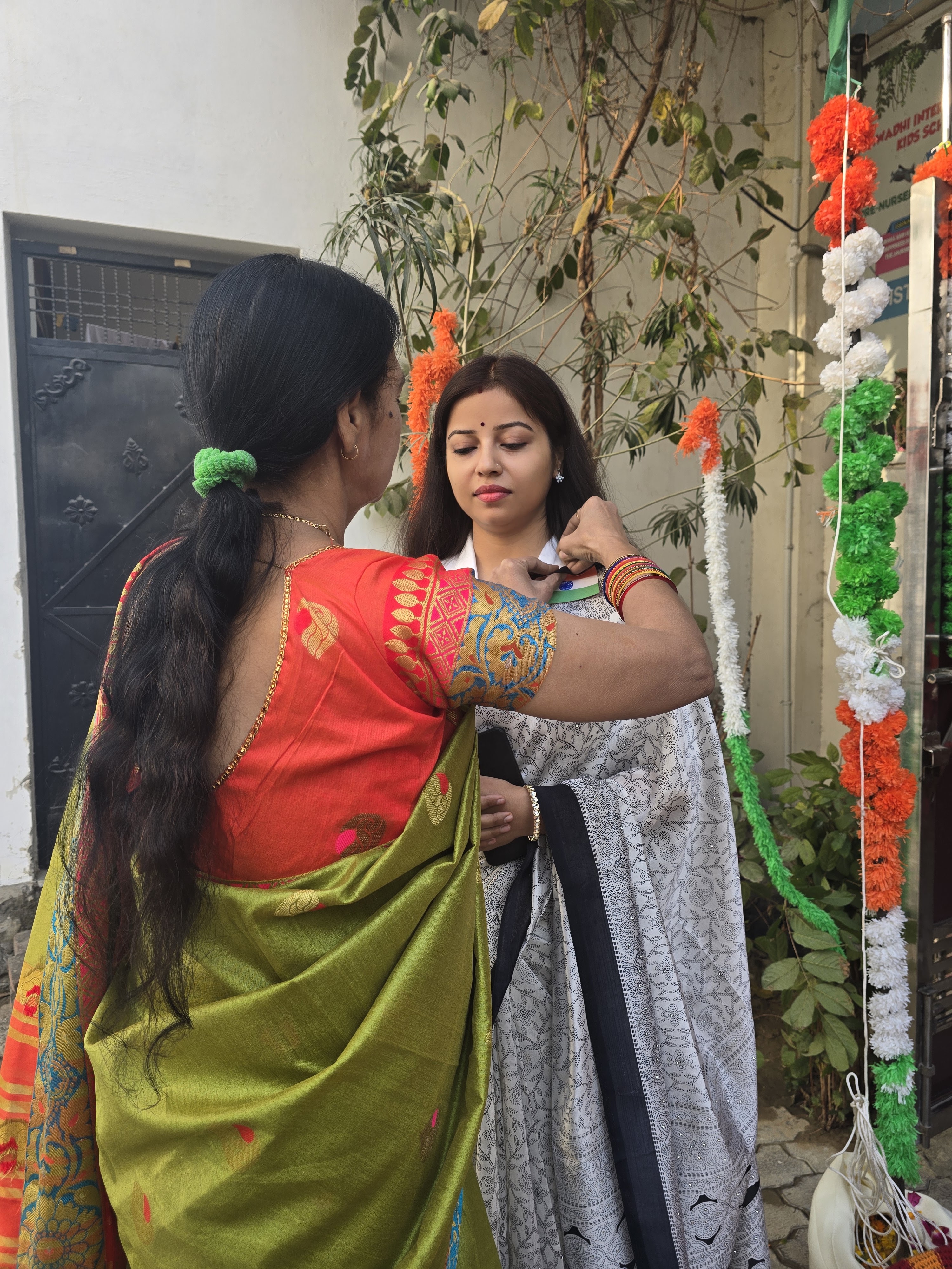 Getting ready before the celebration